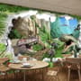3D Look Dragons and Dinosaurs Wallpaper Mural