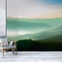 Misty Mountain Green Forest Scenic Wallpaper Mural