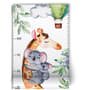 Tableau des tailles pour enfants avec animaux tropicaux Stickers muraux