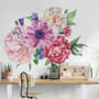 Aquarell Rosa Pfingstrose Tulpe Gänseblümchen Blumenstrauß Wandtattoo