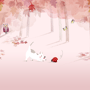 Pink Forest with Cats and Owl Wallpaper Mural