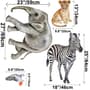 Kids Tropical Animals with Leafs Wall Decal Sticker