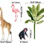 Kids Tropical Animals with Palm Leafs Wall Decal Sticker