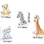 Kids Cute Safari Animal with Tropical Trees Wall Decal Sticker