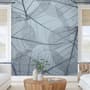 Monochrome Leaf Pattern Wallpaper Mural