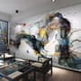 Watercolor Colorful Abstract Smoke Wallpaper Mural