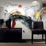 Watercolor Colorful Abstract Smoke Wallpaper Mural
