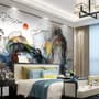 Watercolor Colorful Abstract Smoke Wallpaper Mural