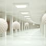 Abstract Corridor and Nordic Ball Wallpaper Mural