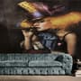 Girl Clown with a Cigar Wallpaper Mural