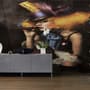 Girl Clown with a Cigar Wallpaper Mural
