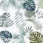 Papier peint panoramique rétro à motif de feuilles tropicales