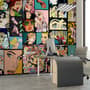 Comic Pop Art Faces Wallpaper Mural