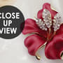 Crystal Red Floral Art Wallpaper Mural