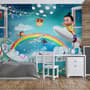 Cartoon Boo Monsters and Hot Air Balloon Wallpaper Mural