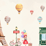 Eiffel Tower and Little Hot Air Balloon Wallpaper Mural