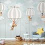 Hot Air Balloons with Animals Wallpaper Mural