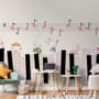Cartoon Piano with Rabbits Wallpaper Mural