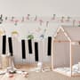 Cartoon Piano with Rabbits Wallpaper Mural