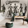 Retro French Clothing Art Wallpaper Mural