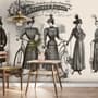 Retro French Clothing Art Wallpaper Mural