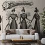 Retro French Clothing Art Wallpaper Mural