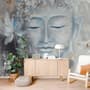 Vintage Buddha with Lotus Floral Wallpaper Mural