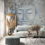 Vintage Buddha with Lotus Floral Wallpaper Mural