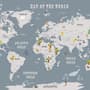 Papier peint carte du monde pour garçons avec animaux