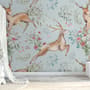 Nursery Vintage Floral with Deer Wallpaper Mural
