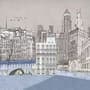 London Charcoal Drawing City Wallpaper Mural