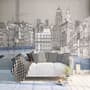 London Charcoal Drawing City Wallpaper Mural