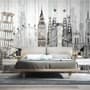 Watercolor City Famous Place Wallpaper Mural