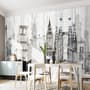 Watercolor City Famous Place Wallpaper Mural