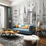Watercolor City Famous Place Wallpaper Mural