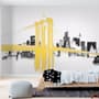 Watercolor City with Brooklyn Bridge Wallpaper Mural