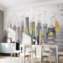 City Landscape Yellow City Light Wallpaper Mural
