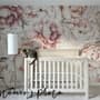 Nursery Pastel Peony Watercolor Floral For Girls Wallpaper Mural