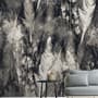 Dark Feather Monochrome Wallpaper Mural