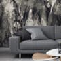 Dark Feather Monochrome Wallpaper Mural