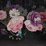 Dark Floral with Colorful Peony Wallpaper Mural