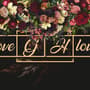 Dark Dutch Floral with Your Write Text Wallpaper Mural