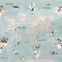 Kids Political World Map Wallpaper Mural