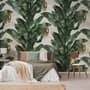 Exotic Banana Leaf Pattern Wallpaper Mural