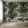 Exotic Banana Leaf Pattern Wallpaper Mural