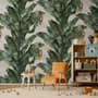 Exotic Banana Leaf Pattern Wallpaper Mural