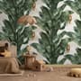 Exotic Banana Leaf Pattern Wallpaper Mural