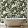 Retro Banana Leaves Pattern Wallpaper Mural