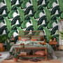 Green Banana Leaf Pattern Wallpaper Mural