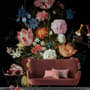 Elegant Dutch Dark Floral Bouquet Wallpaper Mural